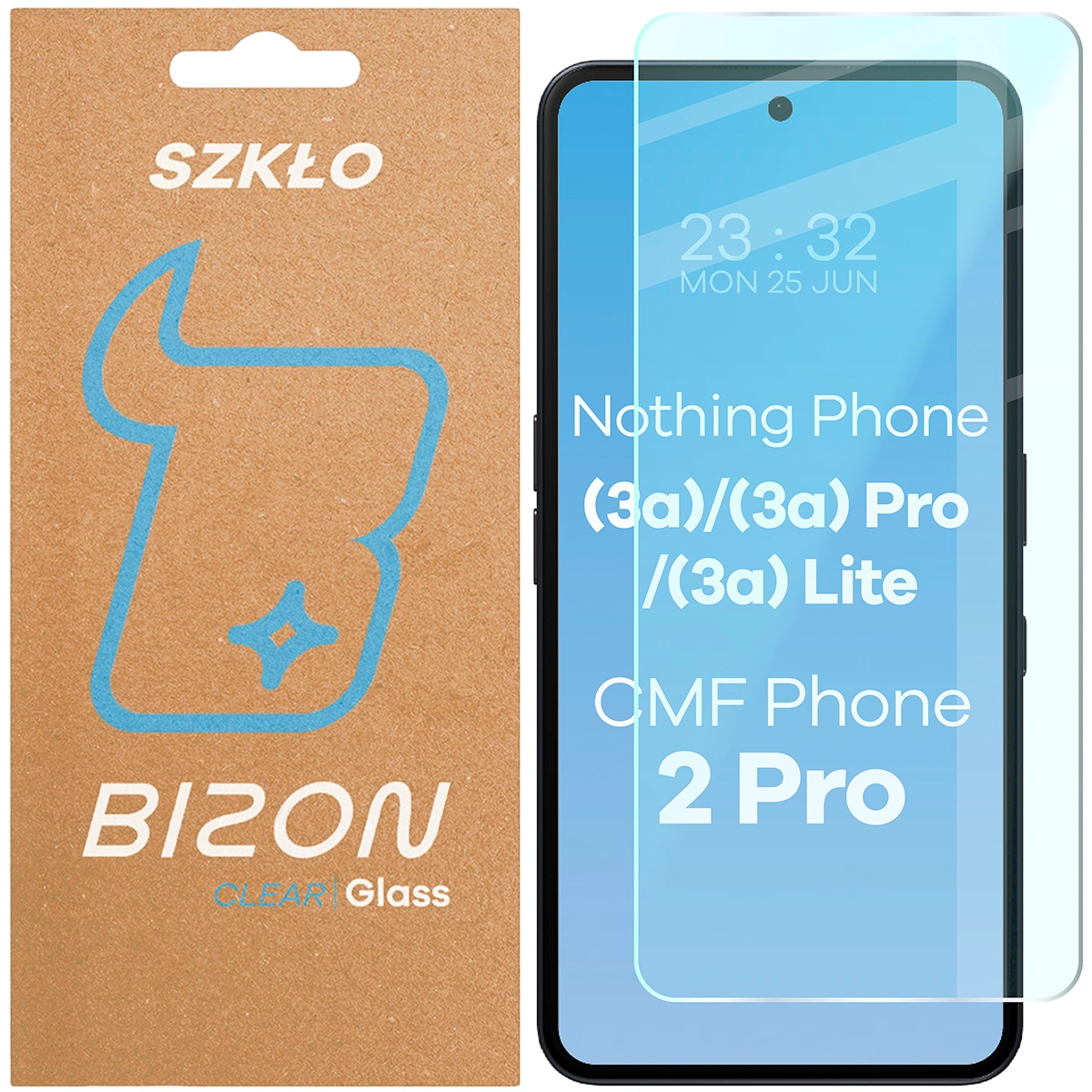 Szkło hartowane Bizon Glass Clear do Nothing Phone (3a) / (3a) Pro / (3a) Lite / CMF Phone 2 Pro